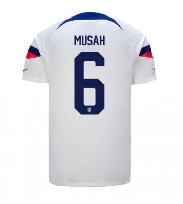 Maillot de foot États-Unis Yunus Musah #6 Domicile Monde 2022 Manches Courte